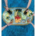 thumbnail image 6 of Poza Gold Inflatable Floating Cooler - Cool Drink Holder For Pool With Sparkly Confetti, Luxurious Party Cooler Float With 8 Holders, Inflatable Serving Bar For Pool, Beach, Hot Tub - 39x23 Inch, 6 of 8