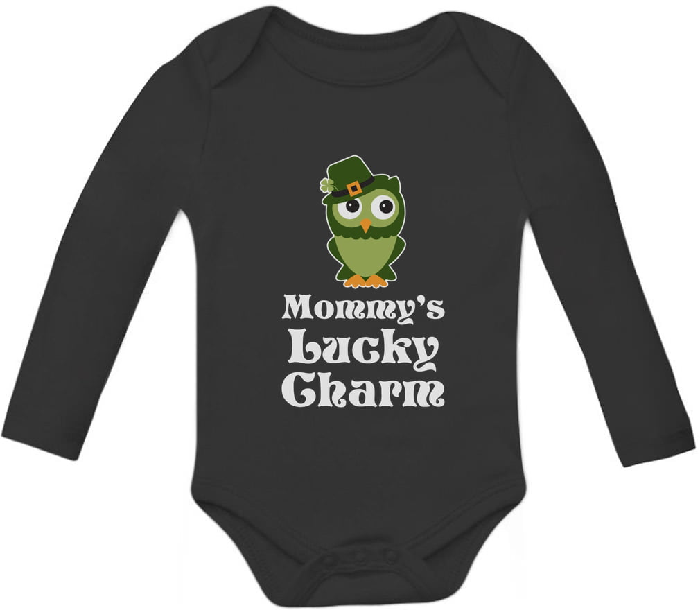 Mommy's Lucky Charm Irish Clover Cute Bodysuit Shamrock Baby Bodysuit Gift 