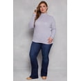 thumbnail image 2 of Womens Plus Size Ribbed Knit Long Sleeve Turtleneck Top, 2 of 3