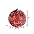 thumbnail image 2 of Vickerman 10" Red Glitter Hail Ball Ornament, 2 of 2