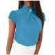 thumbnail image 1 of Moda mujer verano Casual manga corta cuello redondo Pullove blusa sólida camiseta Wmkox8yi  bvn1587, 1 of 9