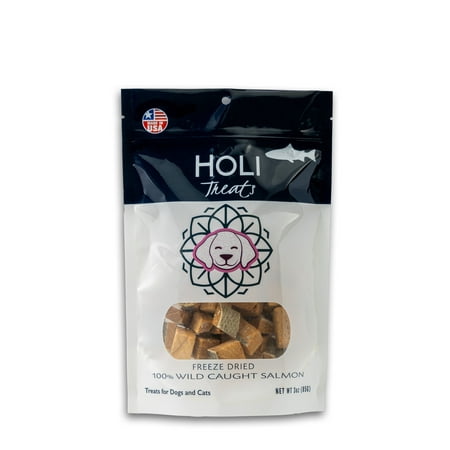 UPC: 0850020648115 | HOLI – Wild Caught Salmon Freeze Dried Dog Treats Single Ingredient – Made in USA Only – 100% All Natural