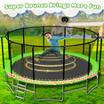 thumbnail image 6 of FIZITI 16FT Trampoline with Basketball Hoop, Enclosure Net, Light, Sprinkler, Socks, 2000LBS Outdoor Heavy Duty Round Trampoline for 6-8 Kids Adults, 6 of 11