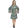 thumbnail image 7 of Bimba Women's Floral Printed Short Kimono Robe Long Sleeve Bridal Cover Up-8, 7 of 7