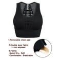 thumbnail image 7 of FANNYC 1/2 Pack Women's Seamless High Impact Sports Bras Mesh Openwork Racerback Sports Bra Removable Pad Longline Yoga Bras Crop Top Running Gym Workout Bras, 7 of 7