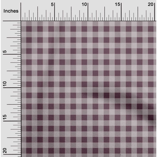 oneOone Cotton Flex Chocolate Brown Fabric Gingham Check Craft Projects Decor Fabric Printed By The Yard 40 Inches Wide