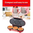thumbnail image 2 of Betty Crocker Mini Waffle Maker, 550W Compact Kitchen Appliance, Quick & Even Heat for Home and Kitchen, Makes 4.5" Waffle, 4.9" Non-Stick Plates, Recipes Included, BC-4888R, Red, 2 of 7