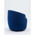 thumbnail image 5 of Swivel Accent Chair, Velvet Fabric Swivel Barrel Chair,  360 Degree Round Swivel Chair for Living Room Bedroom Waiting Room, Blue, 5 of 9