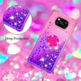 thumbnail image 5 of Phone Case for Xiaomi Poco X3 NFC, Case for Xiaomi Poco X3 Pro, Shiny Bling Quicksand Effect TPU Bumper Case with Four Corners Protection Cover for Xiaomi Poco X3 NFC/X3 Pro, Pink Purple, 5 of 7