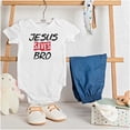 thumbnail image 4 of Jesus Saves Bro Funny Christian Romper Boys or Girls Infant Baby Brisco Brands NB, 4 of 6