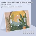 thumbnail image 3 of Yayeee Toggle Light Switch Wall Plate 3-Gang 6.37"x4.48" Decorative Outlet Cover, Boho Plants, 3 of 7
