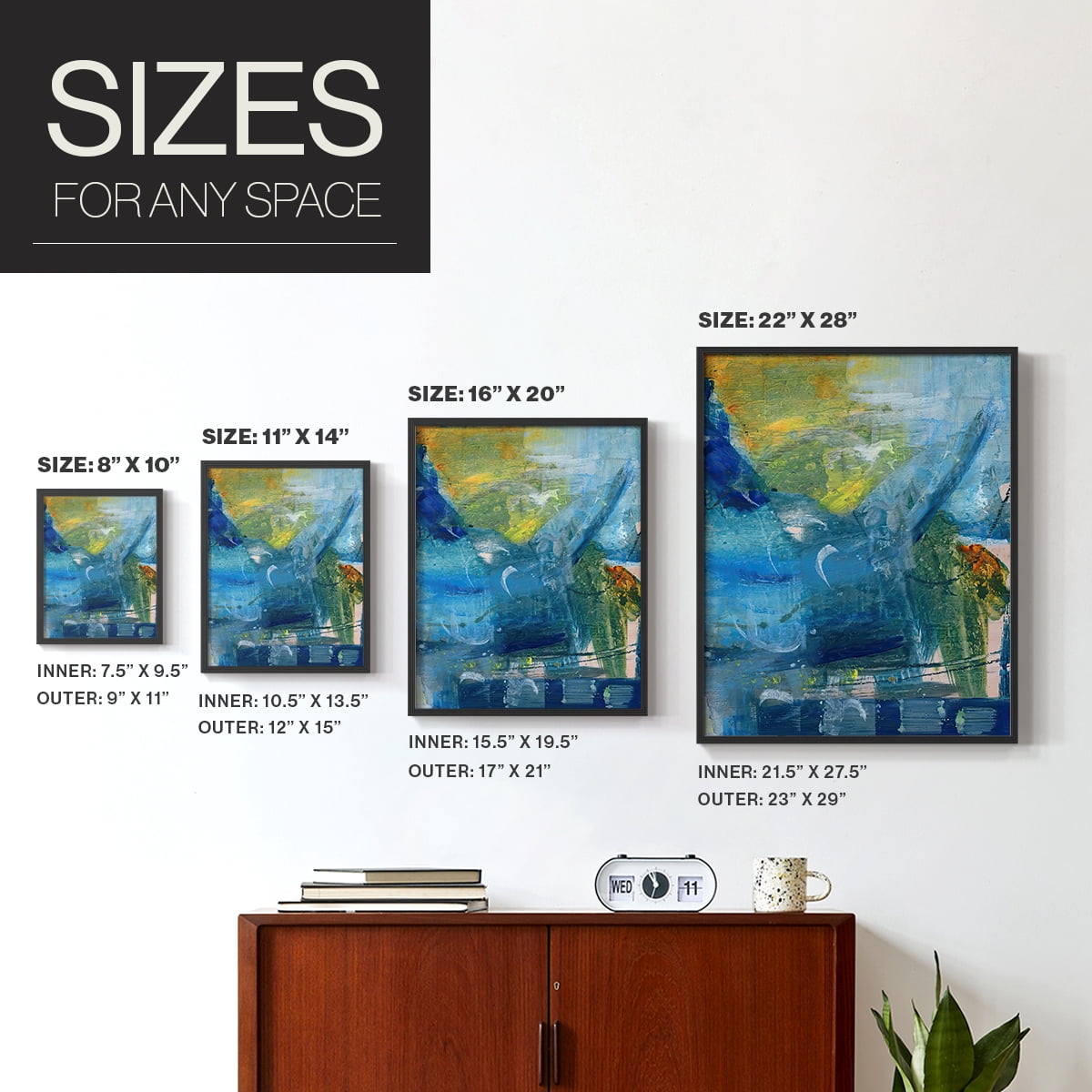 Spring Winds IV in Black Solid Wood 8 x 10 Framed Print