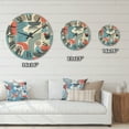 thumbnail image 4 of Designart 'Retro Shapes With Abstract Moons and Suns II' Modern Wood Wall Clock, 4 of 5