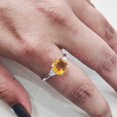 thumbnail image 3 of Hexagon Citrine Ring, 925 Sterling Silver, Women Ring, Natural Citrine, November Birthstone, Christmas, Thanksgiving, Tiny Dainty Ring, CZ Ring, Handmade, Statement Jewelry, Wedding, Anniversary Gift, 3 of 8