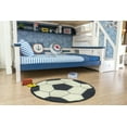 thumbnail image 2 of Furnish My Place 720 Soccer 6'6" Round Play Area Rugs for Kids, Soccer Shaped, Anti Skid Rubber Backing, Multicolor, 2 of 7