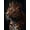 Brown, variant on Mudket Leopard with Gold Royal Crown Black Background Canvas Wall Art, Luxury King Wildlife Trendy Wall Art Print for Living Room Office Home Decor, Framed Ready to Hang - 12"L x 8"W