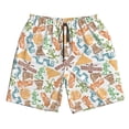 thumbnail image 3 of Uemuo Simple Drawing Pattern Men's Swim Trunks Hawaiian Beach Bathing Suit Swimsuits Beach Quick-Dry Shorts with Pockets-Small, 3 of 9