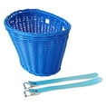 thumbnail image 2 of Meileang Bicycle Basket Large Capacity Strong Load-bearing Universal Simple Installation Hand-Woven Imitation Rattan Bike Handlebar Basket, 2 of 8
