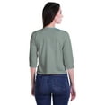 thumbnail image 3 of Moomaya Printed Keyhole Neck Ring Top Casual 3/4th Sleeve Tees Tank Tunic Top, 3 of 6