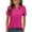 35## Hot Pink, variant on Women's Short Sleeve V Neck Polo Shirts Summer Collared Tops Casual Loose Tees Tops,Pink L