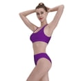 thumbnail image 5 of Goofa Purple Pattern High Waisted Bikini Set - Two Piece Swimsuit for Women, Summer Bathing Suit,Trendy Swimwear-X-Large, 5 of 8