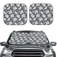 thumbnail image 2 of Daiia Lilies Flowers 2PCS Car Windshield Sun Shade, Foldable Sun Shield for Car Front Window, Auto Sun Blocker Visor Protector Universal for Truck SUV Pickup-Medium, 2 of 7