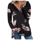 thumbnail image 1 of Camisas Para Mujer Camisetas de Gran Tamaño Manga Larga Casual Moda Cuello en V Flores Estampadas Fuera Del Hombro Blusa Superior Odeerbi ODB135757, 1 of 5