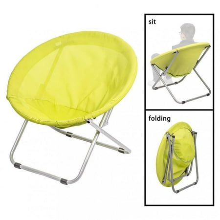 Wholesale Tables Chairs - Large Folding Saucer Moon Chair Corduroy Round Seat Living Room MC34