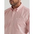 thumbnail image 3 of Wrangler Men's Classic Orange  White Button Down Shirt 112346076, 3 of 4