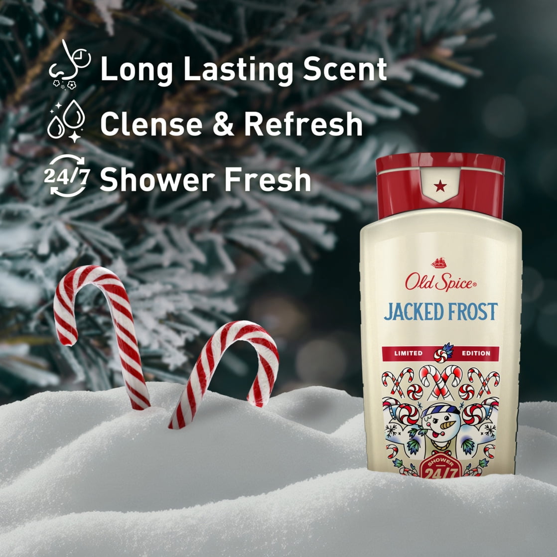 Old Spice Limited Edition Jacked Frost Holiday Gift Pack for Men - Body Wash & Deodorant Set