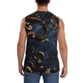 thumbnail image 4 of Salouo Elegant Gold Scrollwork Pattern Men's Sleeveless T Shirts,Men's Regular-Fit Tank Top Sports Shirt for Men Sleeveless Tank Shirt -3X-Large, 4 of 6
