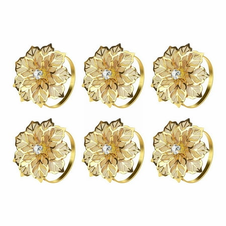 

Weerihhol Coyote Statue Napkin Ring New Stainless Steel Flower Napkin Buckle European High Grade Napkin Ring Metal Ring 6Pcs Napkin Rings Alloy Hollow Out Flower Ring Napkin Holder Adornment