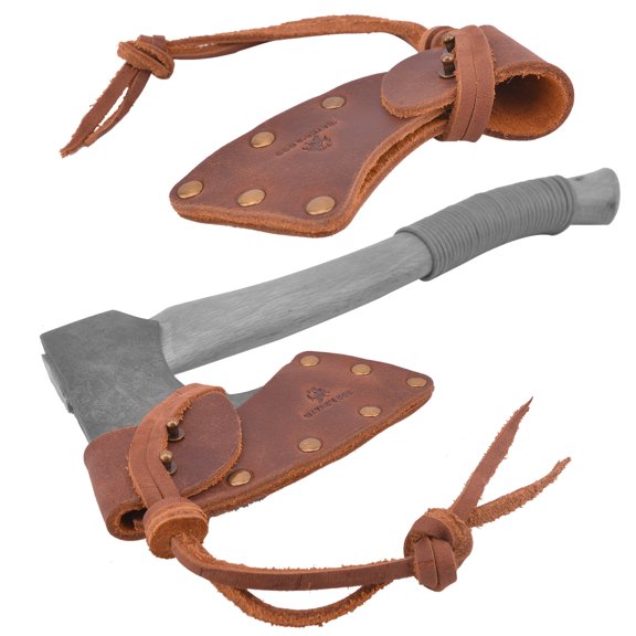 Wayne's Dog Camping Axe Sheath Blade Cover Holder Cowhide Genuine Leather Hatchet Head Protectors