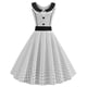 thumbnail image 1 of Puntoco Vestidos Mujer Verano Moda Mujer Corte Contraste Cuello Alto Lunares Vestido Grande, 1 of 7