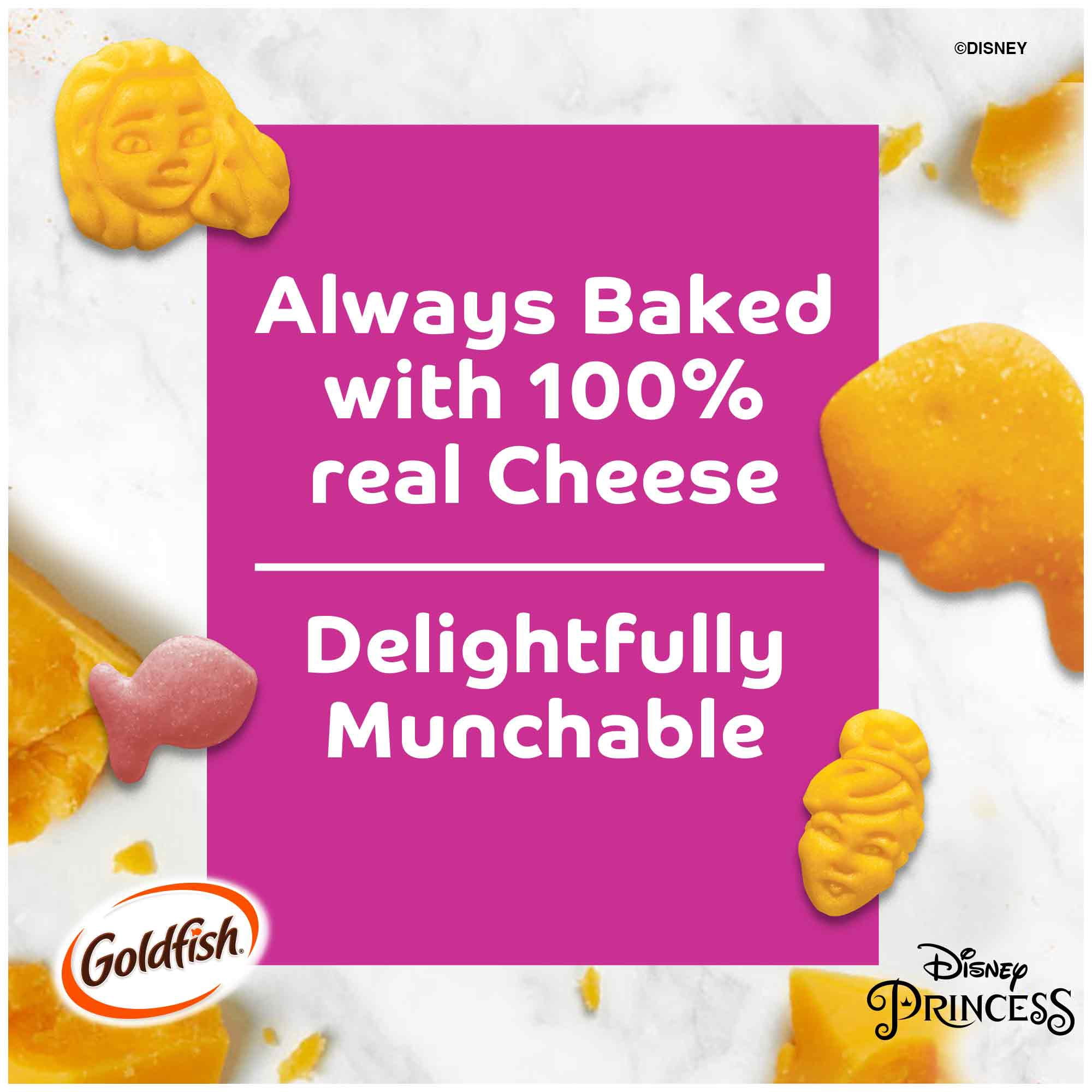 Goldfish Disney Princess Cheddar Crackers, Snack Crackers, 6.6 oz Bag