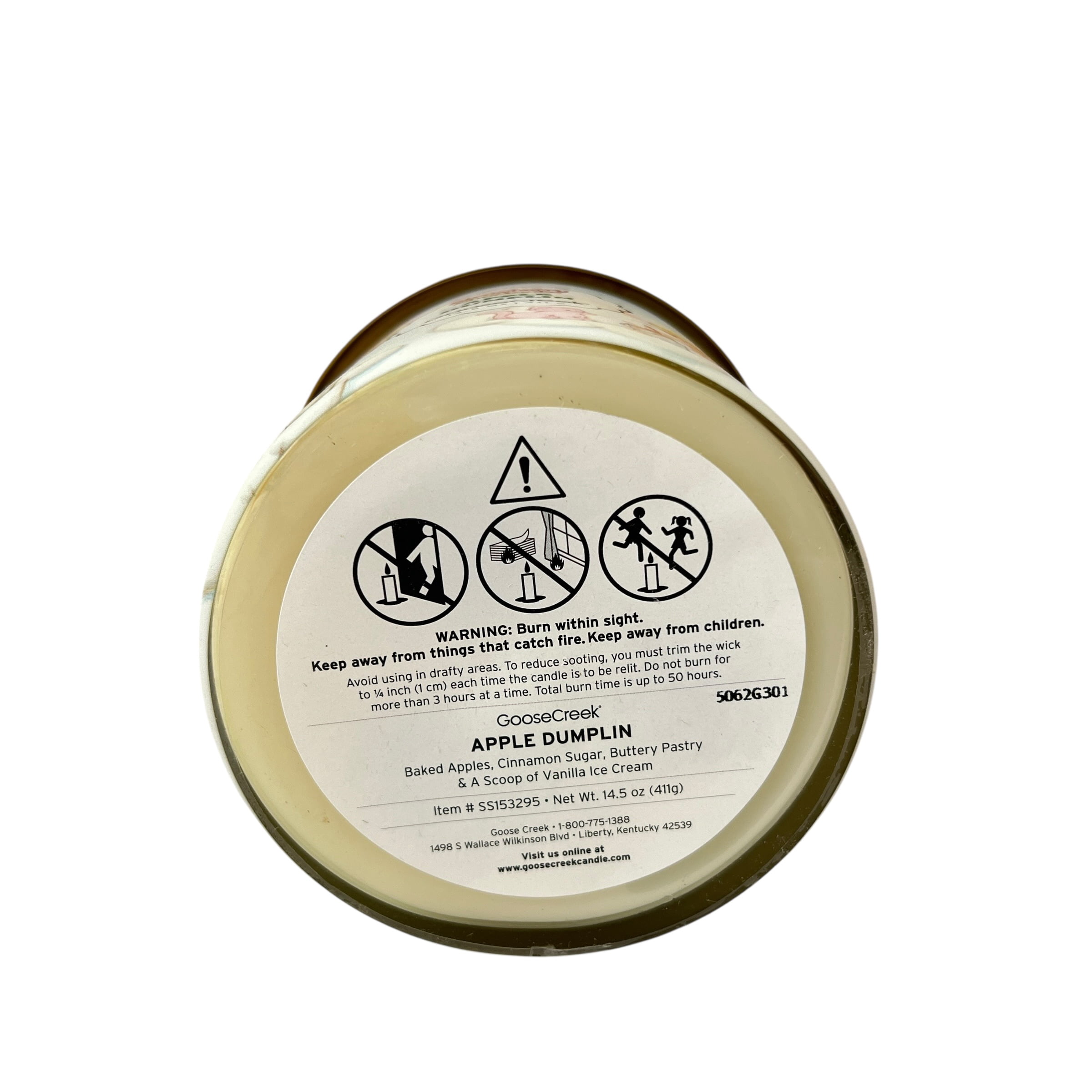 Goose Creek Apple Dumplin Scented 3 Wick Candle 14.5 oz