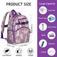 thumbnail image 6 of Goldendoodle Dog and Flower Floral Backpack for School,Cute School Bag,Schoolbag with Adjustable Shoulder Straps & Padded Back,15.25"x11.5"x5.25", 6 of 6