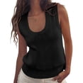 thumbnail image 2 of Womens Summer Sweater Vest Sleeveless Ribbed Knit Tank Tops Going Out Casual Basic Scoop Neck Tshirt, 2 of 6