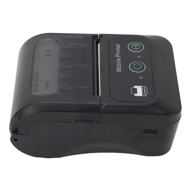 Imprimante Thermique Rechargeable 1500mAh 58mm - Connectivité Sans Fil Bluetooth & USB, Vitesse 80mm/s, Résolution 203dpi, Compatible avec iOS/Android/Windows, Imprimante Portable Mini QR Code