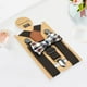 thumbnail image 5 of Conjunto de tirantes y pajarita para niños. Tirantes elásticos ajustables para pantalones infantiles, ideales para disfraces formales y fiestas de Café oscuro, 5 of 10