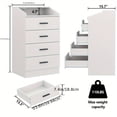thumbnail image 3 of Modern Storage Cabinet w/Power Outlet & LED Light, White Nightstand for Bedroom, Hallway, Living Room, 1/3/4/6/9 Drawer Options, 3 of 20