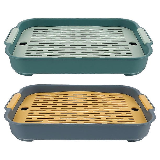 2Pcs Rabbit Litter Box Plastic Rabbit Toilet Indoor Bunny Litter Box Anti-fall Bunny Toilet Box