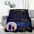 thumbnail image 5 of Dad Blanket, Best Dad Ever Gifts for Dad from Daughter Son 60"x 50", Unique Birthday Father''s Day Presents for Daddy Stepdads Husband Men, Soft Flannel Throw Blankets for Couch Bed, 5 of 6