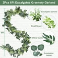 thumbnail image 3 of Samhe 6Ft Eucalyptus Garland, Upgrade Bushy Artificial Lvy Greenery Vines with Flower Gypsophila Willow Leaves for Home Wedding Arch Party Table Runner Centerpiece Decor, 3 of 9