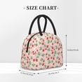 thumbnail image 2 of Yiaed Strawberry And Flowers Print Lunch Bag Adult Insulated Lunch Box, Leakproof Cooler Food Lunch Containers Reusable High Capacity Lunch Tote Bags-One Size, 2 of 6