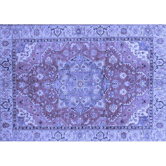 Ahgly Company Indoor Rectangle Persian Blue Traditional Area Rugs, 6' x 9'
