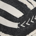 thumbnail image 4 of LR Home Small Over-tufted Geometric Indoor Square Pouf, Black/White, 18" x 18" x 14", 4 of 9