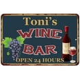 thumbnail image 1 of Toni's Green Wine Bar Sign Wall Decor 12 x 18 Matte Finish Metal 112180043080, 1 of 1