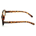thumbnail image 3 of Women Rectangular Rhinestones Reading Glasses - Female Fashion Leopard Clear Lens Readers Demi Tortoise, 3 of 4