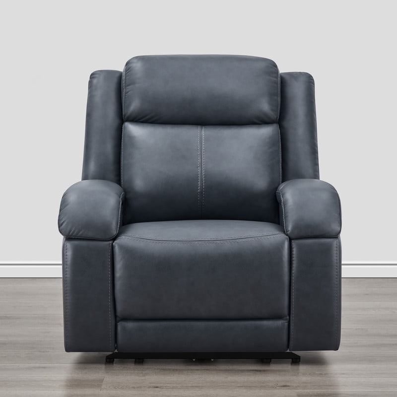 CHITA Genuine Leather Power Recliner Chairs, Wall Hugger Recliners RV Recliner for Living Room,Navy